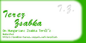 terez zsabka business card